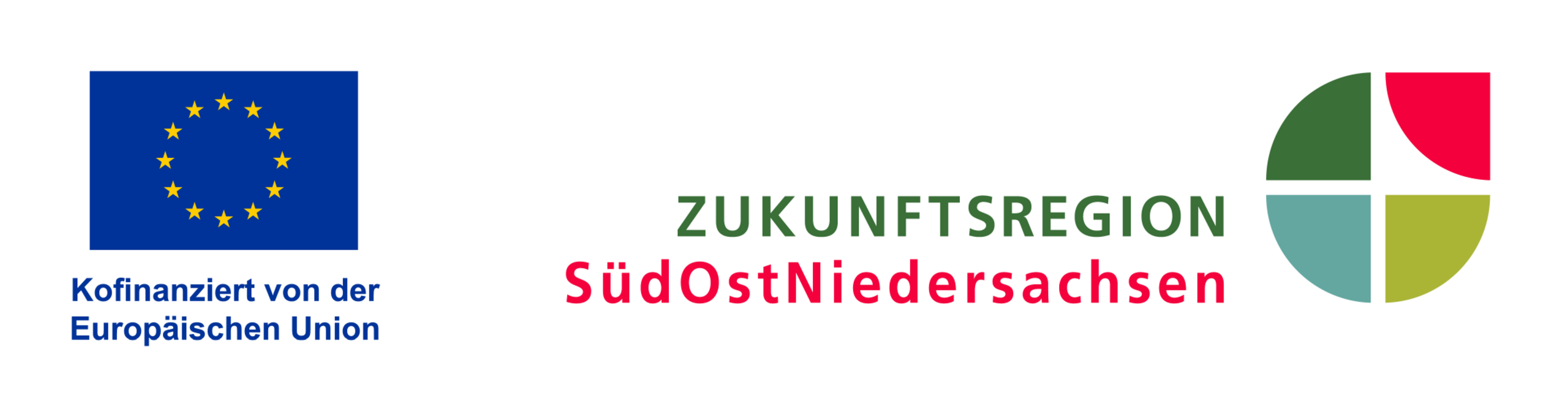 Logo Zukunftsregion SüdOstNiedersachsen mit Förderlogo