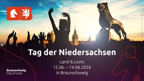 Banner der Stadt Braunschweig zum Tag der Niedersachsen.