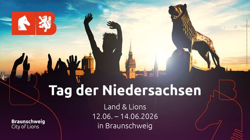 Banner der Stadt Braunschweig zum Tag der Niedersachsen.