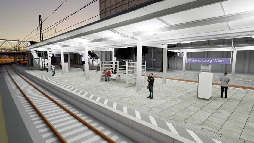 Visualisierung der Station Braunschweig West.