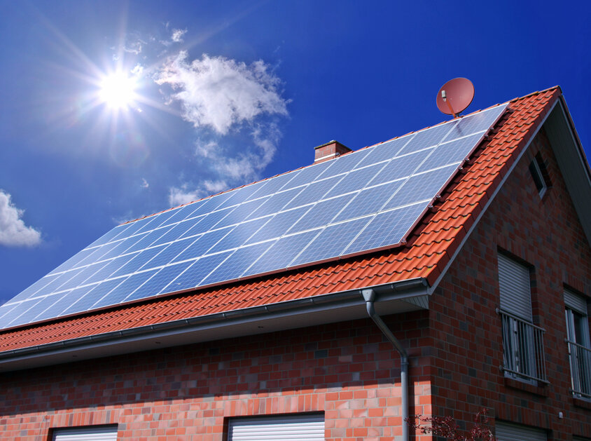 Photovoltaikanlage auf einem Hausdach