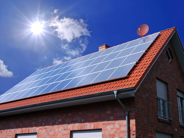 Photovoltaikanlage auf einem Hausdach