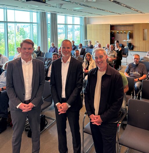 J&ouml;rn Pache, Dr. Alexander Schuler und Ralf Sygusch stellten das Konzept vor 