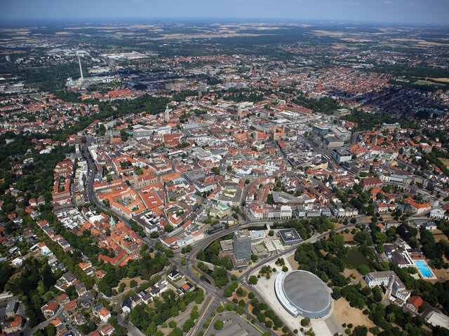 Luftbild der Braunschweiger Innenstadt