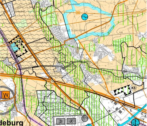 Kartenausschnitt RROP 2008.1