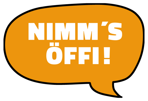 Sprechblase "Nimms Öffi"