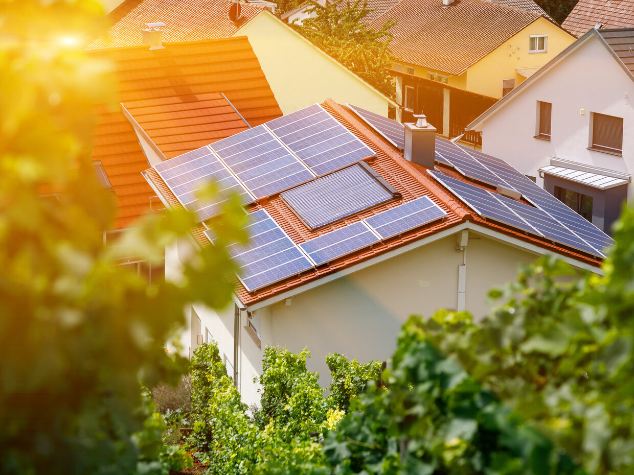Photovoltaikanlage auf einem Hausdach