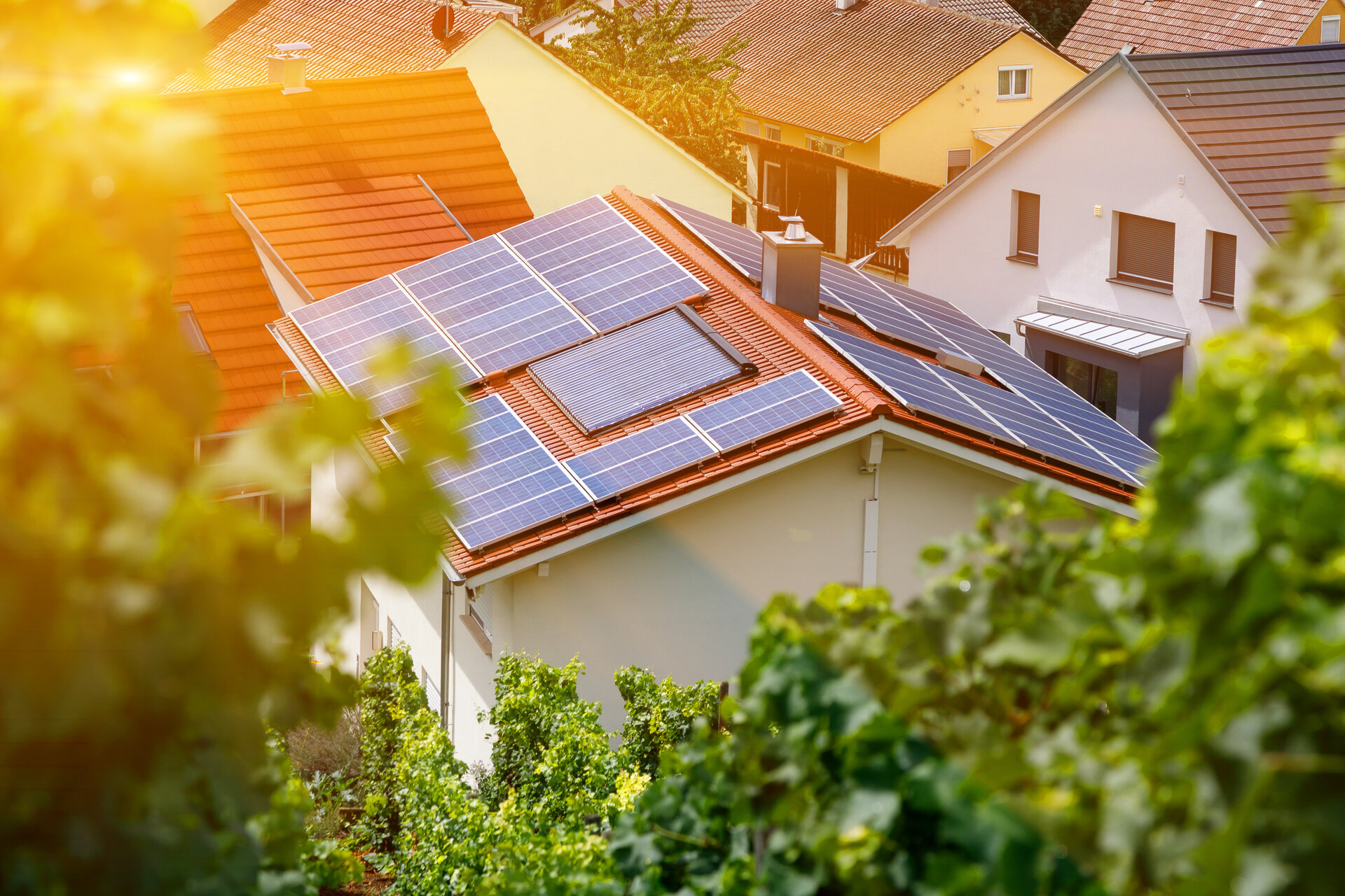 Photovoltaikanlage auf einem Hausdach