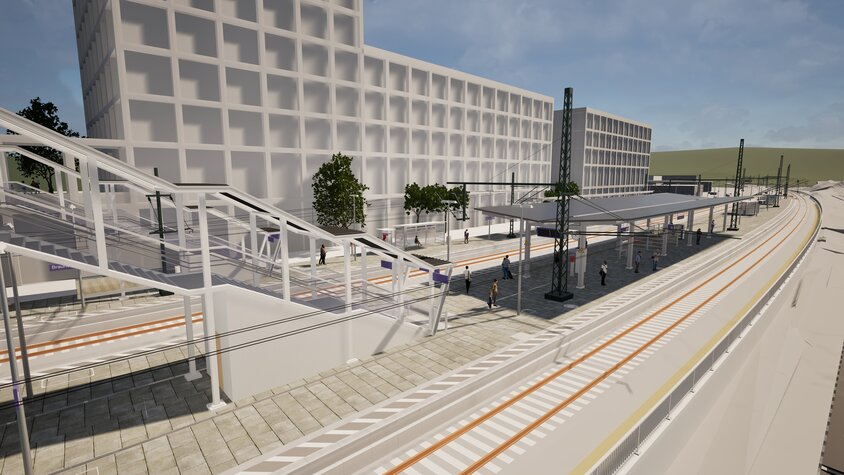 Visualisierung der Station Braunschweig West.