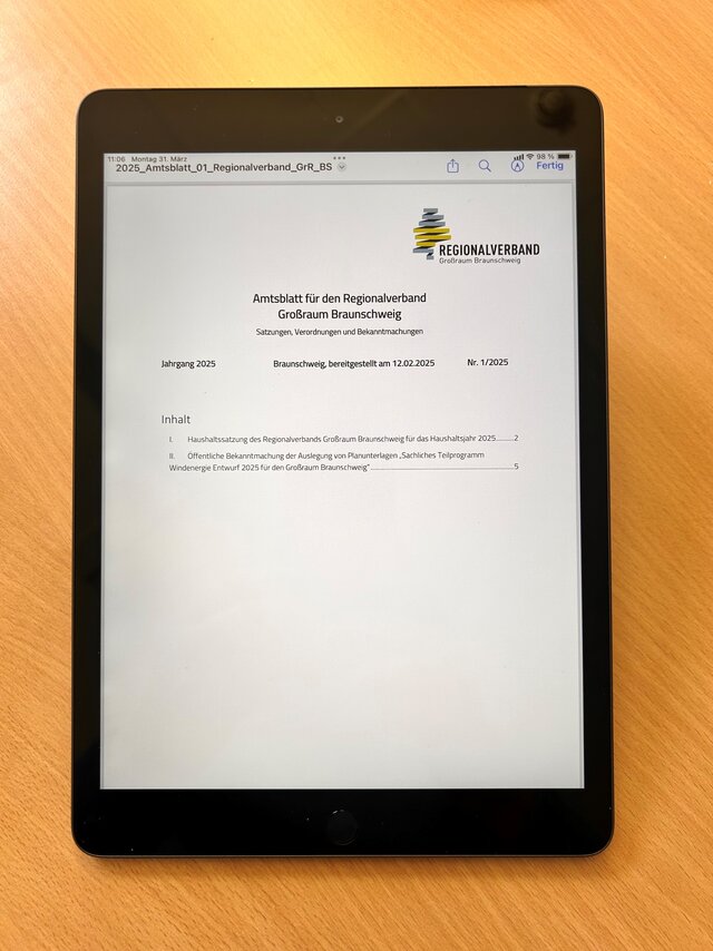 Symbolfoto digitales Amtsblatt
