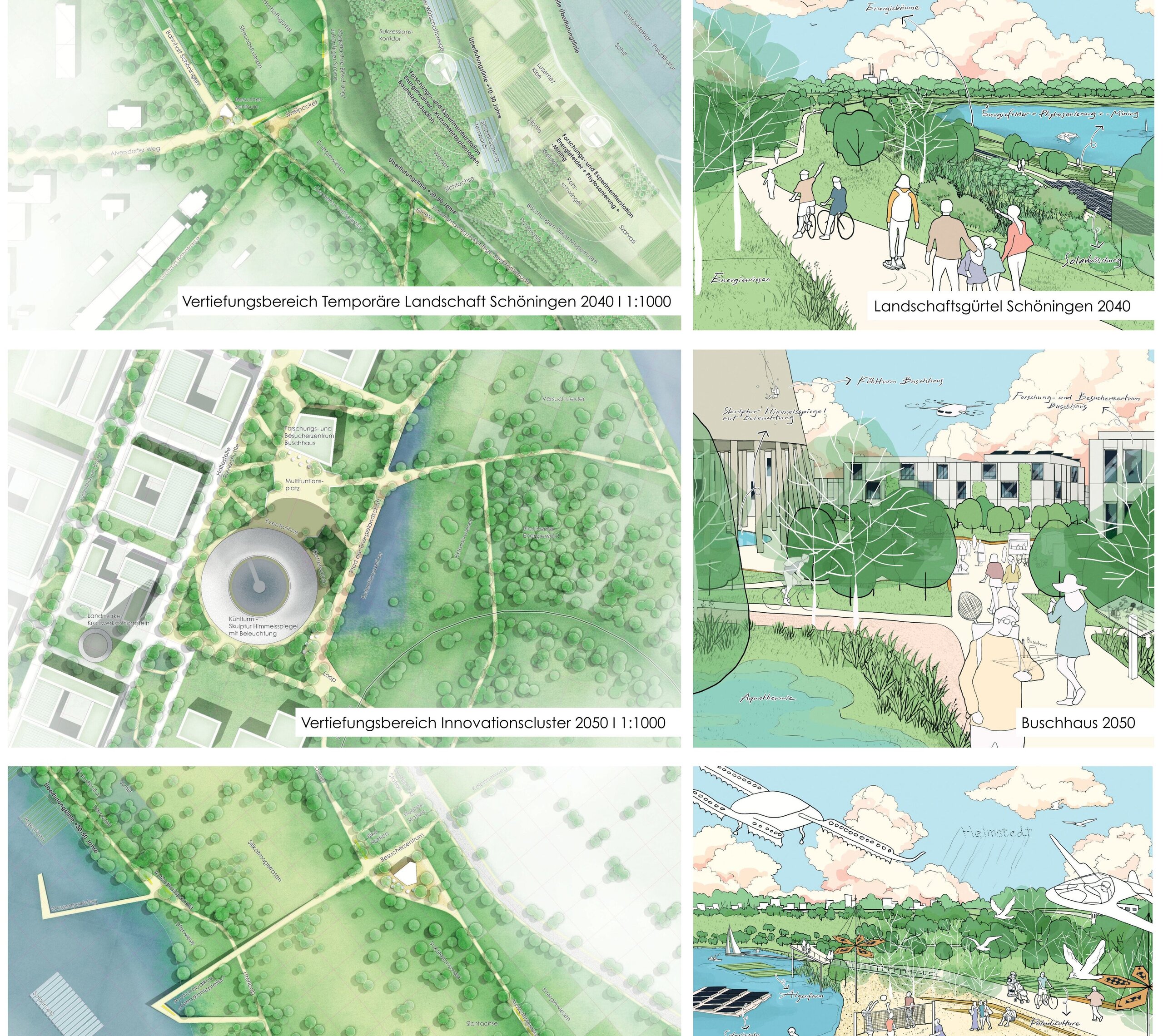 Auszug aus den Präsentationsplänen Platz 2, RMP Stephan Lenzen Landschaftsarchitekten, Köln mit Yellow Z Urbanism Architecture, Berlin