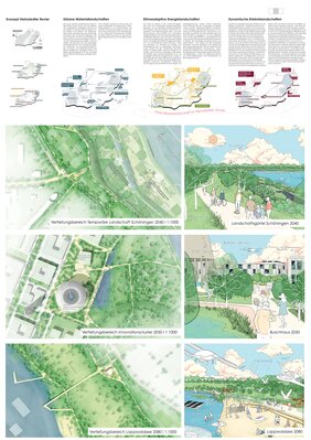 Auszug aus den Präsentationsplänen Platz 2, RMP Stephan Lenzen Landschaftsarchitekten, Köln mit Yellow Z Urbanism Architecture, Berlin