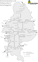 Schienenverbindungen und Bahnhöfe im Großraum Braunschweig