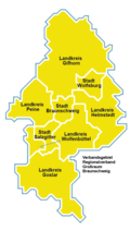 Verbandsgebiet und Verbandsglieder des Regionalverbandes Großraum Braunschweig