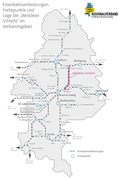 Karte mit der "Weddeler Schleife" und weiteren Eisenbahnstrecken im Verbandsgebiet