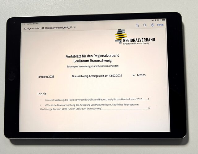 Symbolfoto digitales Amtsblatt