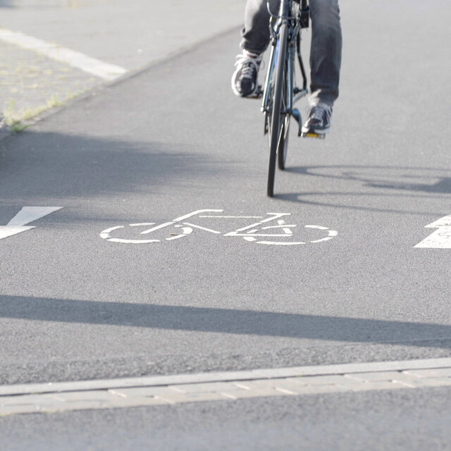 Symbolbild für einen Radweg.