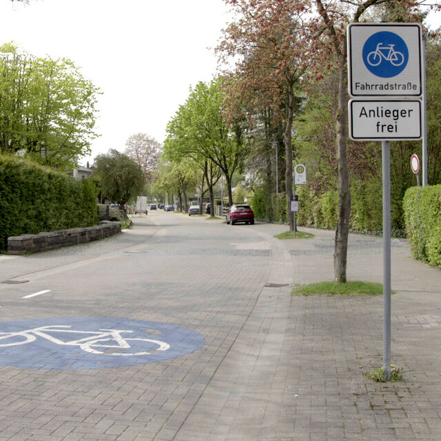 Eine Fahrradstraße.