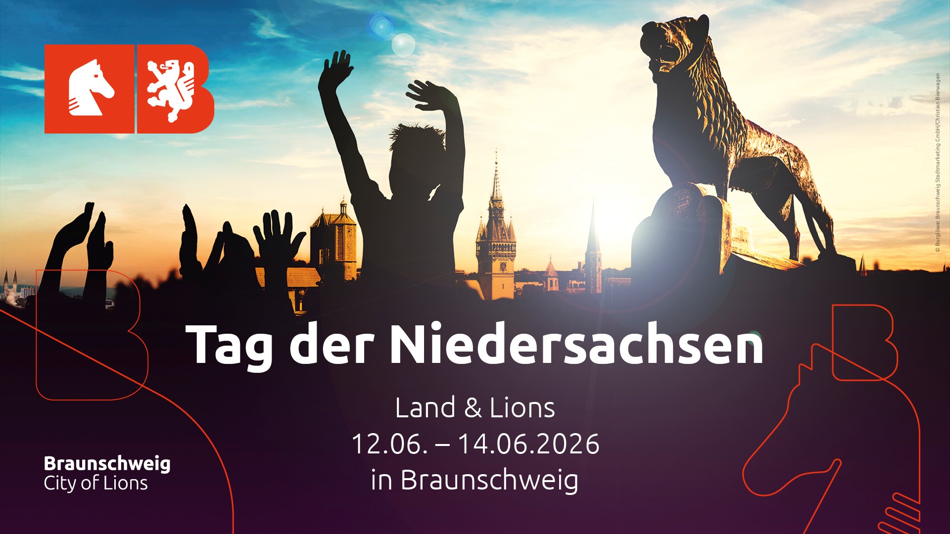 Banner der Stadt Braunschweig zum Tag der Niedersachsen.