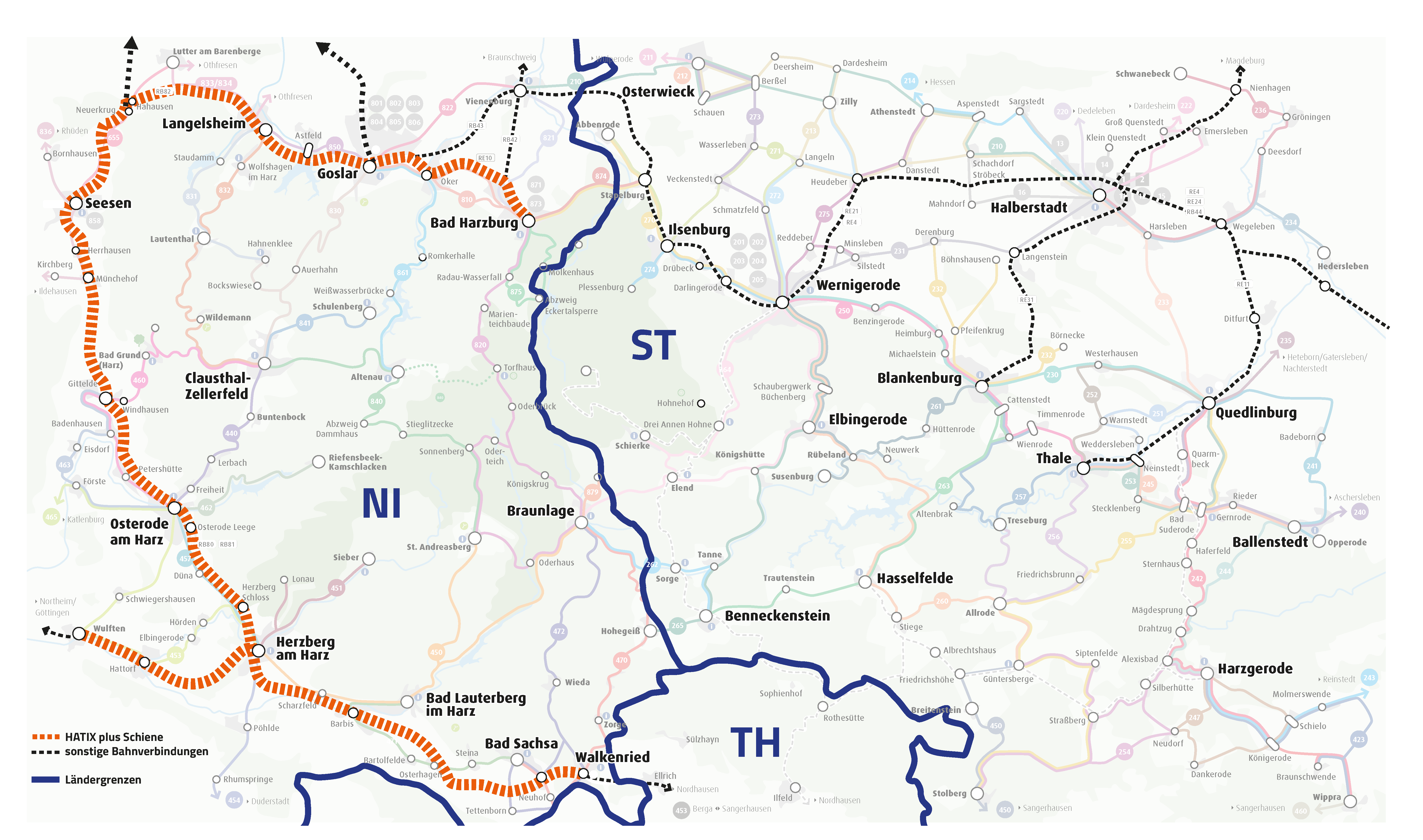 Schienennetz im Westharz